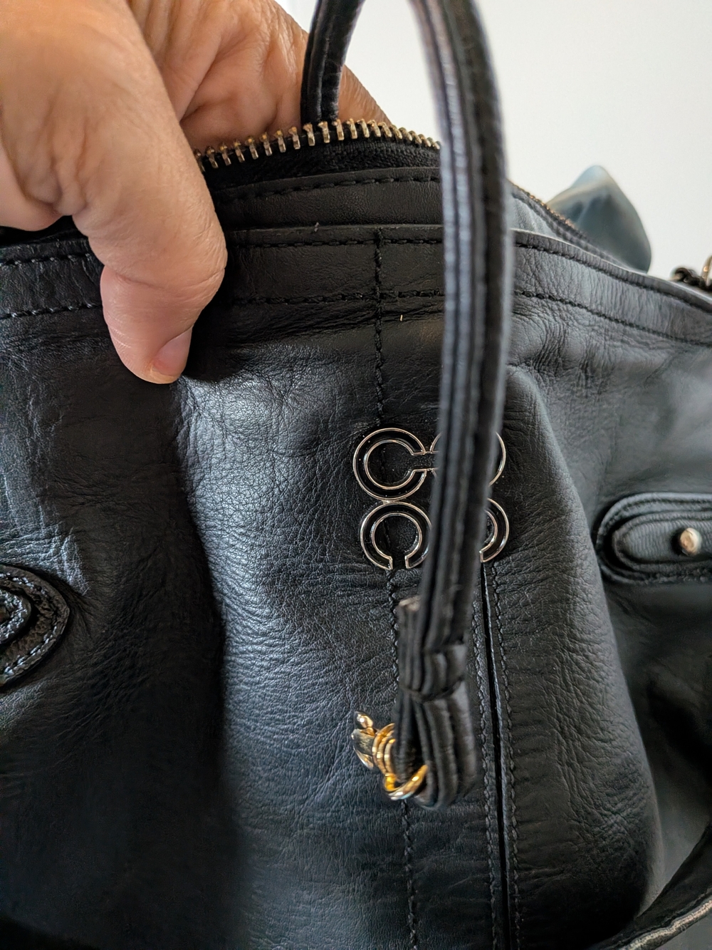 Coach Colette Black Cowhide Leather Hobo Shoulder Bag - Picture 9 of 14